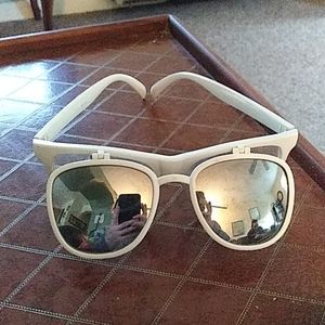 White frame sunglasses